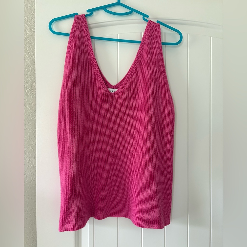 GILLI Pink Knit Women's Tank Top size M
